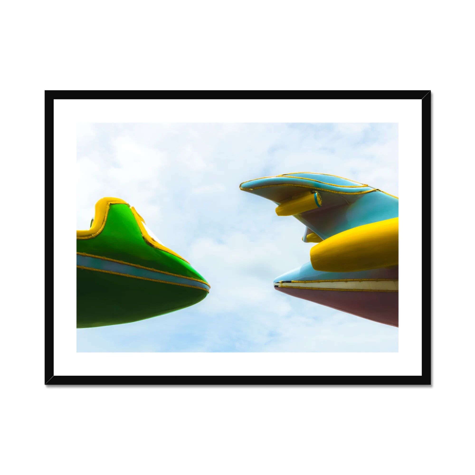Top and Tail Giclée Print, Colorful Amusement Park Ride
