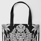 Midnight Oasis - Modern Thai Aesthetic Black and White Tote Handles Bags