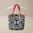 Aviary Tote - Raven - Heavy Duty Reusable Grocery Bag Red Handles Bags