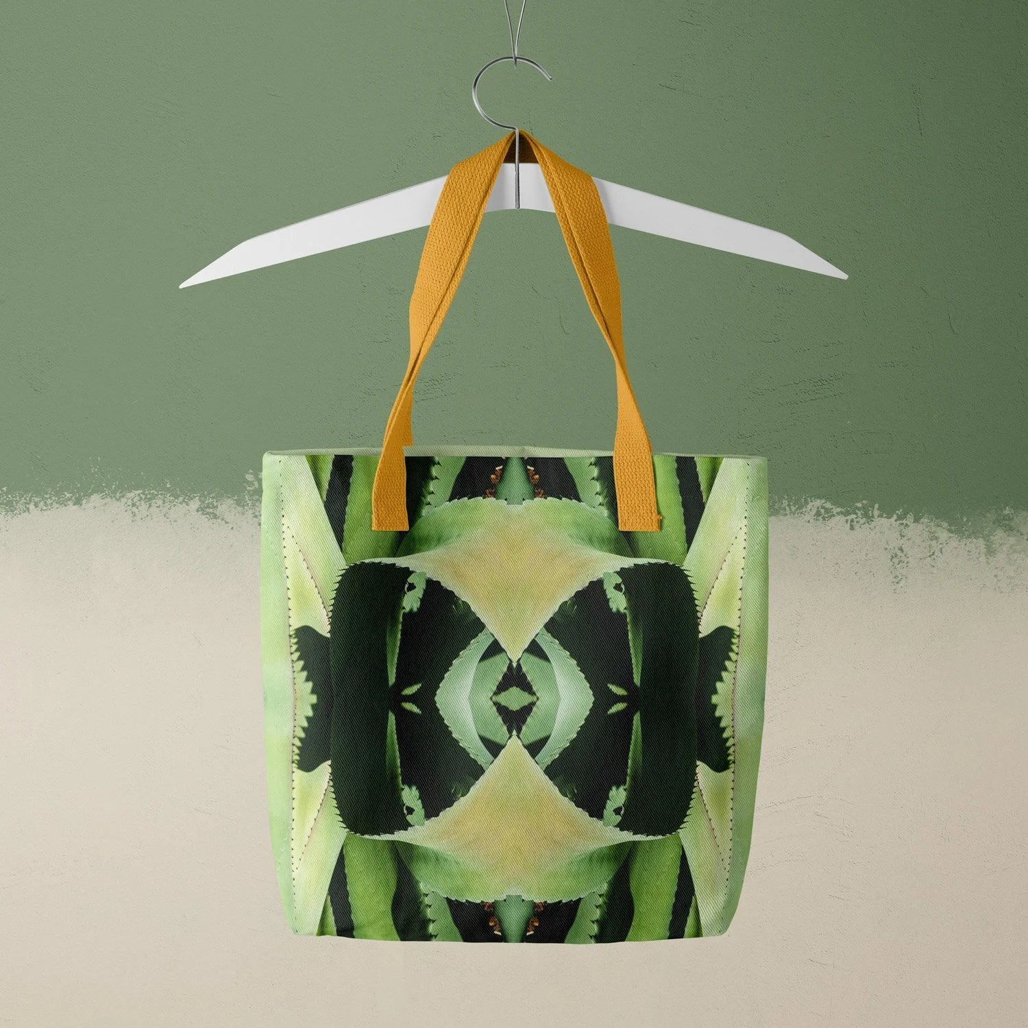 Oh so Succulent - Trippy Modern Botanical Tote Bags