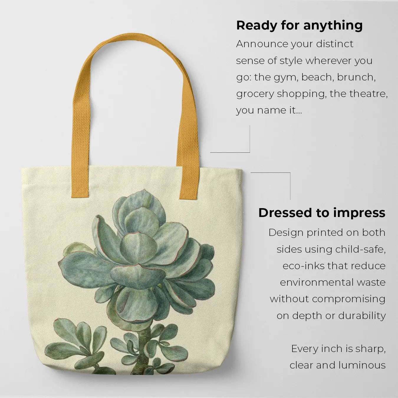 Little Green Man - New Dawn Succulent Shopping Tote Bags