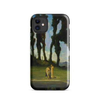 After the Bath - Charles Walter Stetson Phone Case Mobile Cases Black Phone Case Printed Reproduction Painting Two Sisters Walter Stetson