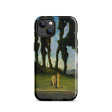 After the Bath - Charles Walter Stetson Phone Case Mobile Cases Black Phone Case Printed Reproduction Painting Two Nudes Walter Stetson