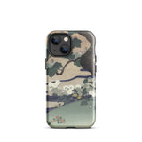 Tree and Chrysanthemums - Kogyo Tsukioka Phone Case Mobile Cases Phone Case Traditional Japanese Ukiyo-e Style Illustration Dark Kogyo