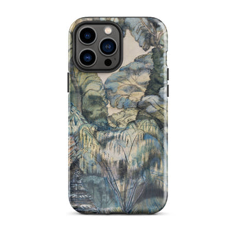 Trees in Bird Garden Iver Heath - Paul Nash Phone Case Mobile Cases Phone Case Detailed Painterly Landscape Design Muted Greens Nash’s