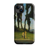 After the Bath - Charles Walter Stetson Phone Case Mobile Cases Black Phone Case Printed Reproduction Painting Two Sisters Walter Stetson
