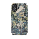 Trees in Bird Garden Iver Heath - Paul Nash Phone Case Mobile Cases Phone Case Detailed Painterly Landscape Design Muted Blues Nash’s Bird,