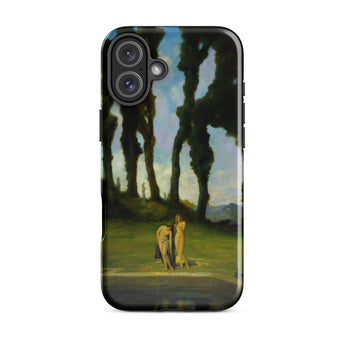 After the Bath - Charles Walter Stetson Phone Case Mobile Cases Black Phone Case Printed Reproduction Painting Two Sisters Walter Stetson