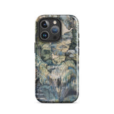 Trees in Bird Garden Iver Heath - Paul Nash Phone Case Mobile Cases Phone Case Detailed Painterly Landscape Design Muted Blues Nash’s Bird,