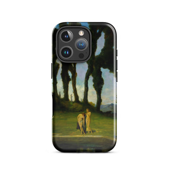After the Bath - Charles Walter Stetson Phone Case Mobile Cases Black Phone Case Printed Reproduction Painting Two Sisters Walter Stetson