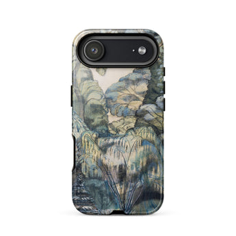 Trees in Bird Garden Iver Heath - Paul Nash Phone Case Mobile Cases Rugged Phone Case Detailed Painterly Landscape Design Muted Nash’s