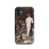 Naked Man Entering Cave - Wilhelm Von Gloeden Phone Case Iphone 11 / Matte Iphone Case Vintage Art Wilhelm Gloeden, Mana Vision Suspended,