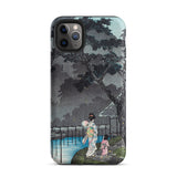 Moon at Sekiguchi - Hiroaki Takahashi Phone Case Iphone 11 Pro Max / Matte Phone Case Japanese Art Hiroaki Takahashi Iphone, Moonlight