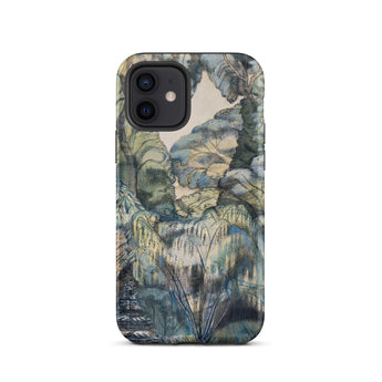 Trees in Bird Garden Iver Heath - Paul Nash Phone Case Mobile Cases Phone Case Detailed Painterly Landscape Design Muted Greens Nash’s