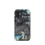 Moon at Sekiguchi - Hiroaki Takahashi Phone Case Iphone 12 Mini / Matte Japanese Art Phone Case Hiroaki Takahashi Iphone, Moonlight Spills,