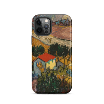 Landscape with House - Vincent Van Gogh Phone Case Iphone 12 Pro / Matte Phone Case Gogh Painting Gogh’s Brushwork, Vincent Gogh, Iphone