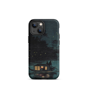 Fireflies at Ochanomizu - Kobayashi Kiyochika Phone Case Iphone 13 Mini / Matte Iphone Case Boat Scene Kobayashi Kiyochika Case, Ochanomizu