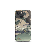 Tree and Chrysanthemums - Kogyo Tsukioka Phone Case Mobile Cases Phone Case Traditional Japanese Ukiyo-e Style Illustration Muted Kogyo