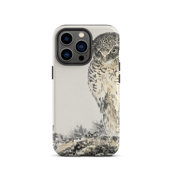 Owl and Fir Tree - Numata Kashu Kachō-e Phone Case Iphone 13 Pro / Matte Owl-themed Phone Case Numata Kashu, Nocturnal Sentinel, Time’s Edge