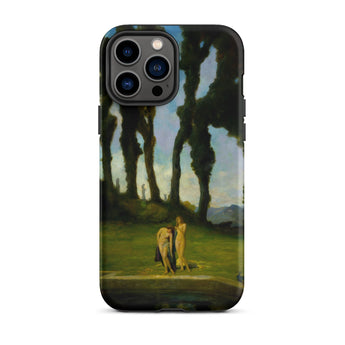 After the Bath - Charles Walter Stetson Phone Case Mobile Cases Black Phone Case Printed Reproduction Painting Two Sisters Walter Stetson
