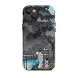 Moon at Sekiguchi - Hiroaki Takahashi Phone Case Iphone 14 Plus / Matte Japanese Art Phone Case Hiroaki Takahashi Iphone, Moonlight Spills,