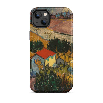Landscape with House - Vincent Van Gogh Phone Case Iphone 14 Plus / Matte Phone Case Gogh Painting Gogh’s Brushwork, Vincent Gogh, Iphone