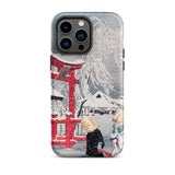 Okabe in Snow - Hiroaki Takahashi Phone Case Iphone 14 Pro Max / Matte Phone Case Japanese Art Hiroaki Takahashi, Silken Threads