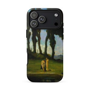 After the Bath - Charles Walter Stetson Phone Case Mobile Cases Black Phone Case Printed Reproduction Painting Bath Gustave Walter Stetson