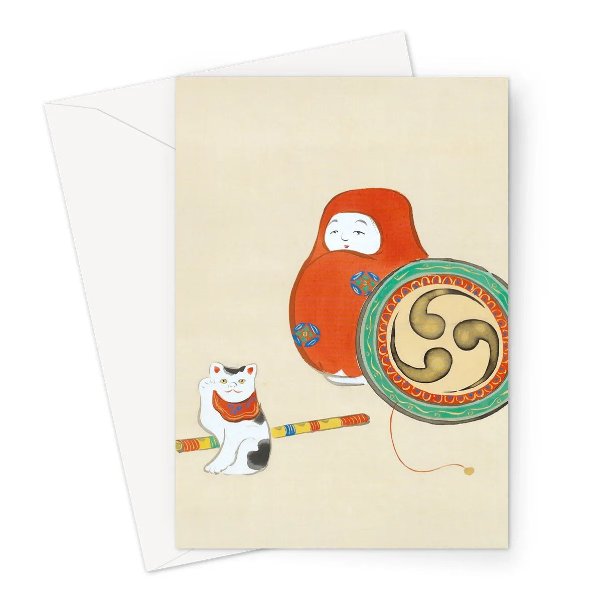Toys By Kamisaka Sekka Greeting Card - A5 Portrait / 1 Card - Greeting & Note Cards - Aesthetic Art