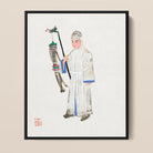 Man in Mourning - Qing Dynasty Manchu Fashion Framed Canvas Posters Prints & Visual Artwork