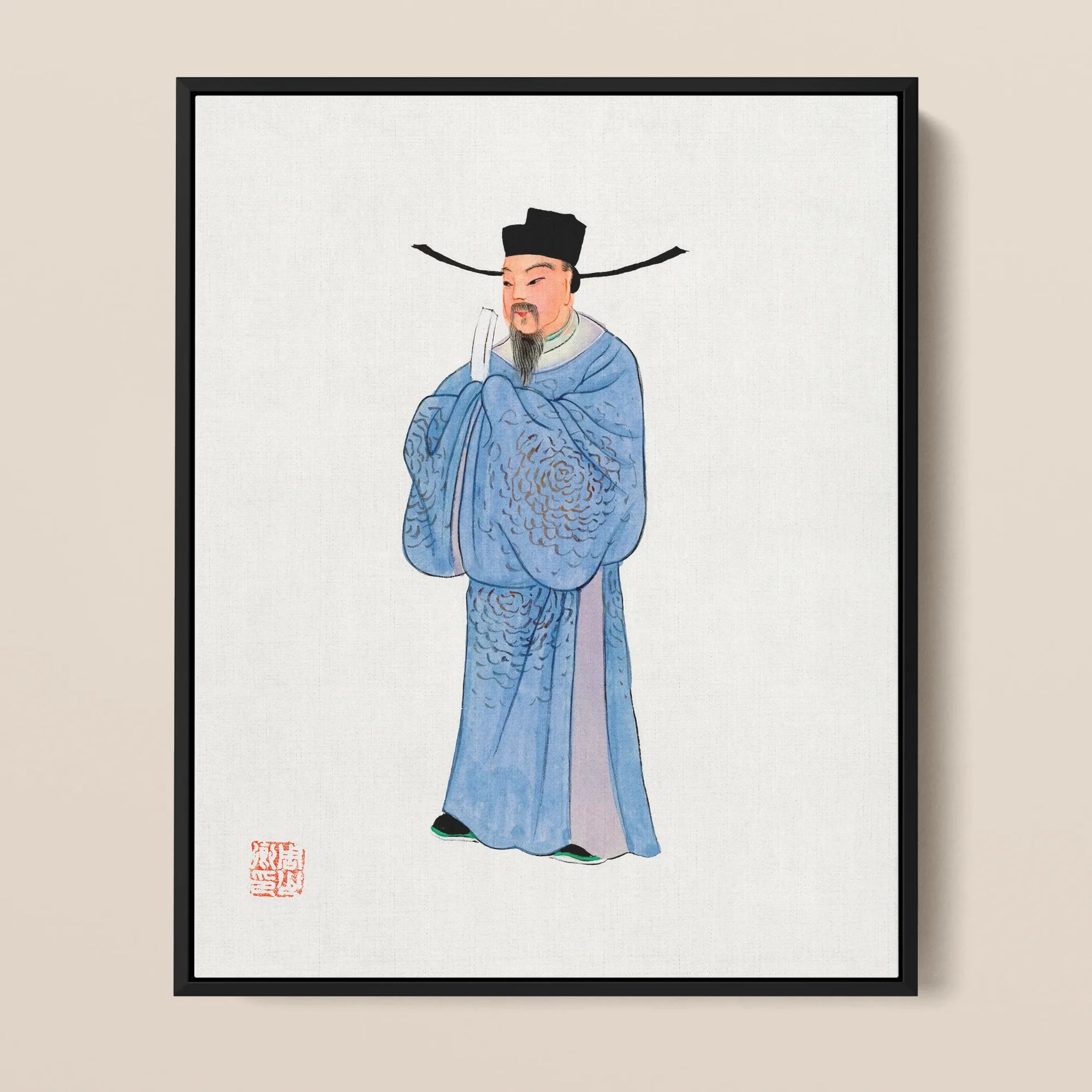 Official - Qing Dynasty Art Framed Canvas Posters Prints & Visual Artwork