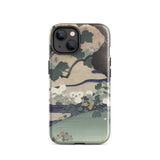 Tree and Chrysanthemums - Kogyo Tsukioka Iphone Case, 14 / Gloss, Mobile Phone Cases, Toby Leon