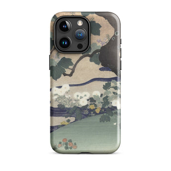 Tree and Chrysanthemums - Kogyo Tsukioka Iphone Case, 15 Pro Max / Gloss, Mobile Phone Cases, Toby Leon