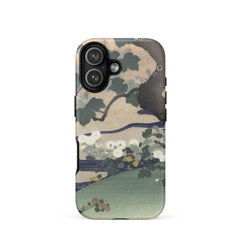 Tree and Chrysanthemums - Kogyo Tsukioka Iphone Case, 17 / Matte, Mobile Phone Cases, Toby Leon