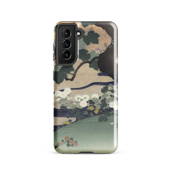 Tree and Chrysanthemums - Kogyo Tsukioka Phone Case, Samsung Galaxy S21 / Gloss, Mobile Cases, Toby Leon