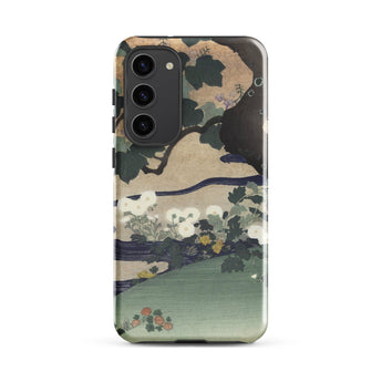 Tree and Chrysanthemums - Kogyo Tsukioka Phone Case, Samsung Galaxy S23 Plus / Gloss, Mobile Cases, Toby Leon