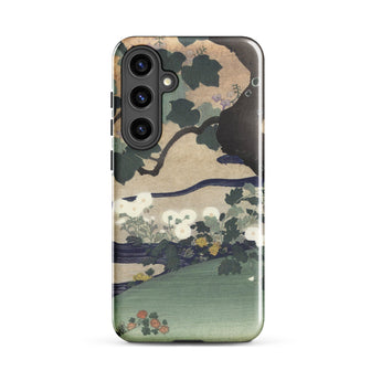 Tree and Chrysanthemums - Kogyo Tsukioka Phone Case, Samsung Galaxy S24 Plus / Gloss, Mobile Cases, Toby Leon