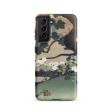 Tree and Chrysanthemums - Kogyo Tsukioka Phone Case Mobile Cases Phone Case Traditional Japanese Ukiyo-e Style Illustration Delicate Kogyo