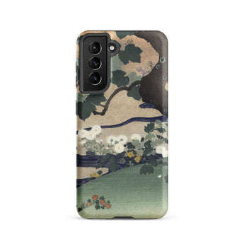 Tree and Chrysanthemums - Kogyo Tsukioka Phone Case Mobile Cases Phone Case Traditional Japanese Ukiyo-e Style Illustration Delicate Kogyo