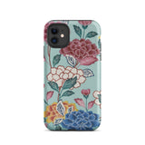 Tree Peonies Bingata Panel Iphone Case, 11 / Matte, Floral Pattern Iphone Case