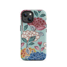 Tree Peonies Bingata Panel Iphone Case, 14 / Matte