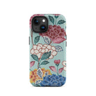 Tree Peonies Bingata Panel Iphone Case, 15 / Matte