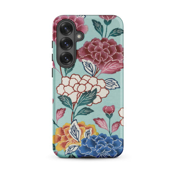 Tree Peonies Bingata Panel Phone Case, Samsung Galaxy S25 Plus / Matte, Mobile Cases, Toby Leon