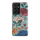 Tree Peonies Bingata Panel Samsung Case, Galaxy S21 Ultra / Matte, Floral Patterned Phone Case Samsung Galaxy S21 Ultra
