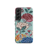 Tree Peonies Bingata Panel Samsung Case, Galaxy S22 / Matte, Smartphone Floral-patterned Case