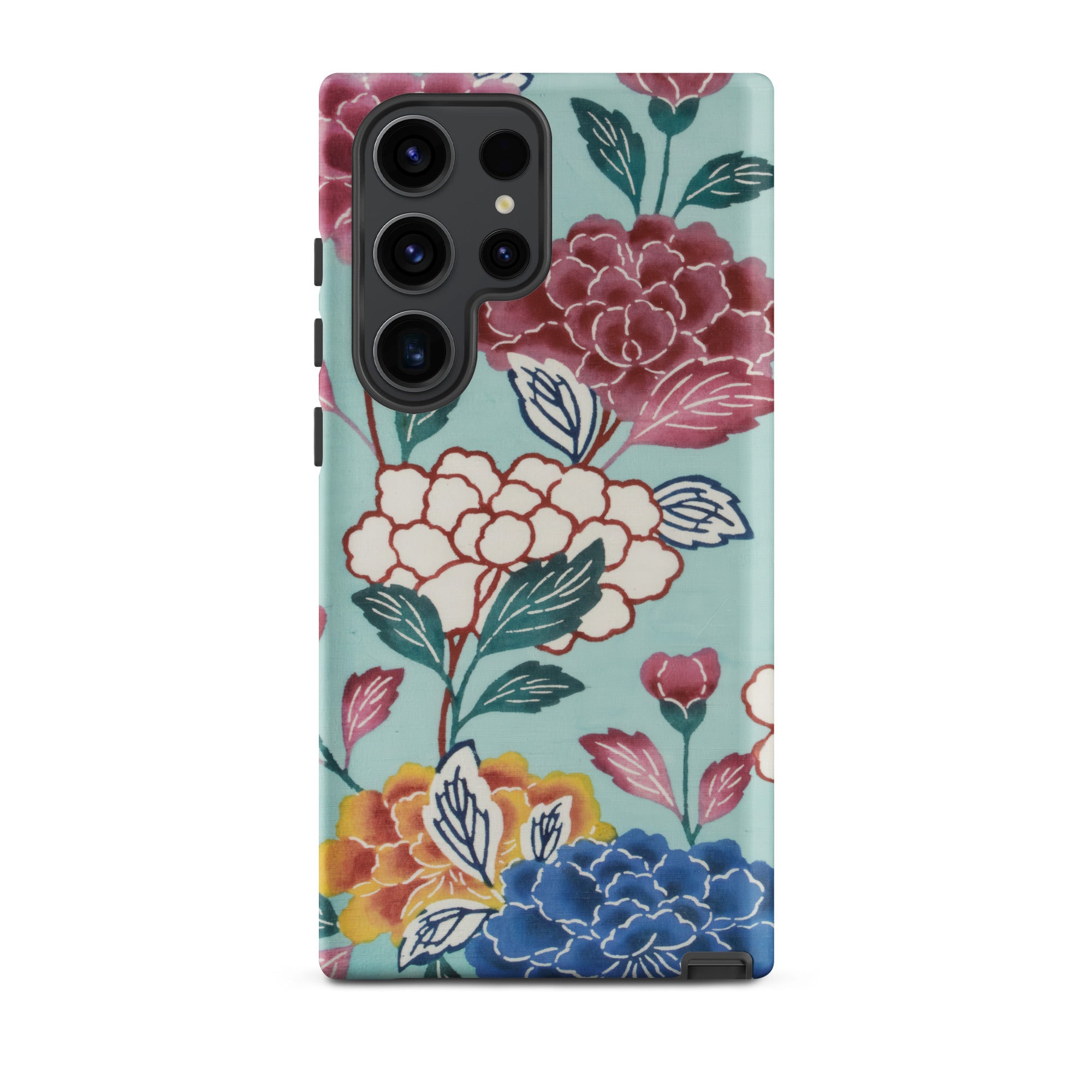 Tree Peonies Bingata Panel Samsung Case, Galaxy S23 Ultra / Matte