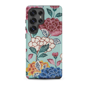 Tree Peonies Bingata Panel Samsung Case, Galaxy S25 Ultra / Matte, Floral Patterned Phone Case Samsung Galaxy S23 Ultra