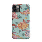 Tree Peonies & Peacocks Bingata Panel Iphone Case, 11 Pro Max / Matte