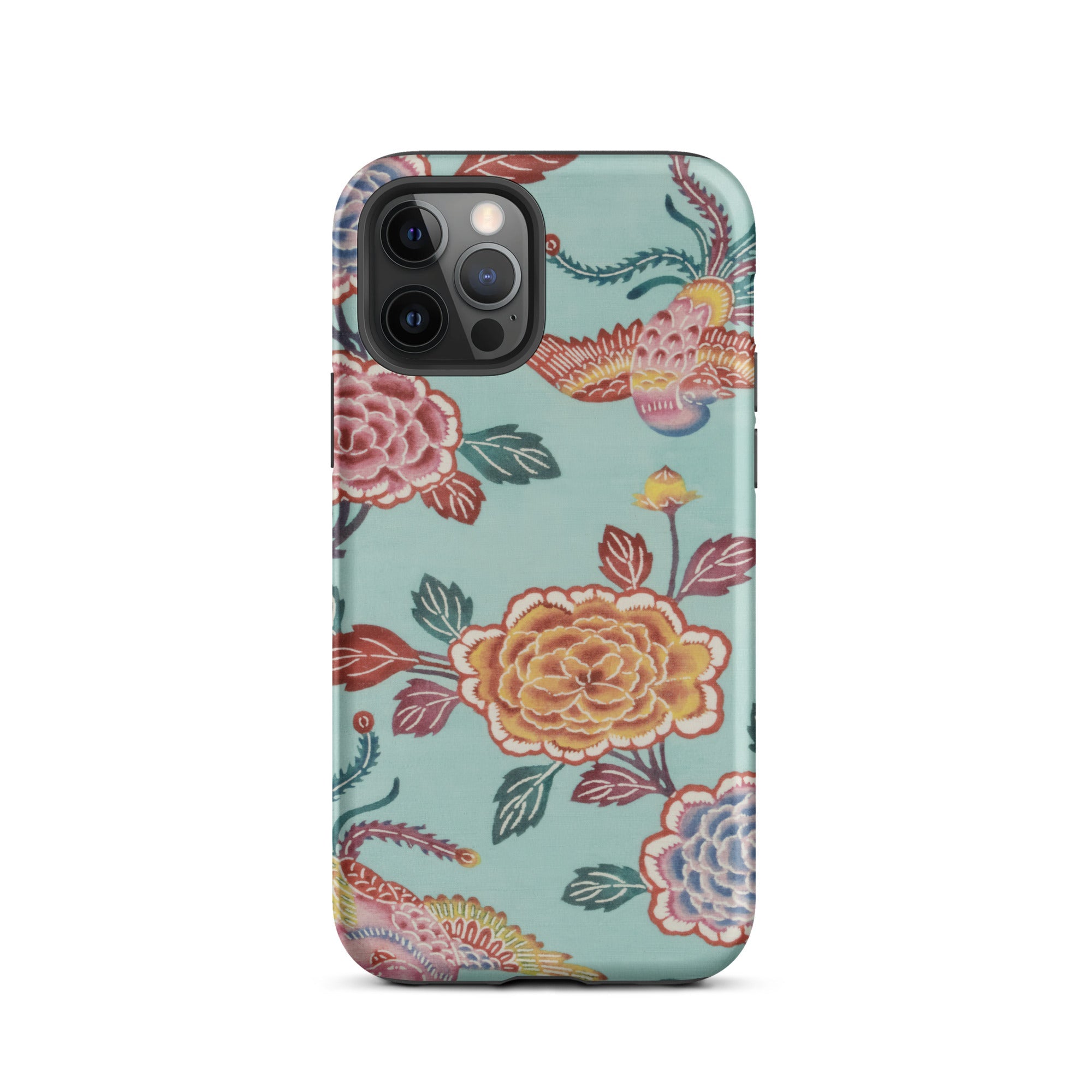 Tree Peonies & Peacocks Bingata Panel Iphone Case, 12 Pro / Matte