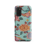 Tree Peonies & Peacocks Bingata Panel Samsung Case, Galaxy S20 / Matte, Smartphone Floral-patterned Protective Case